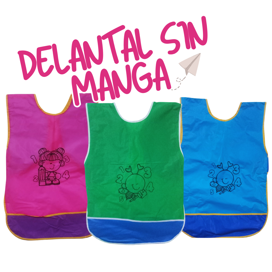 Delantal Escolar sin manga X12 UNIDADES